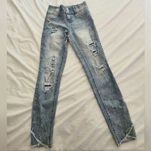 High rise sculpting skinny jeans